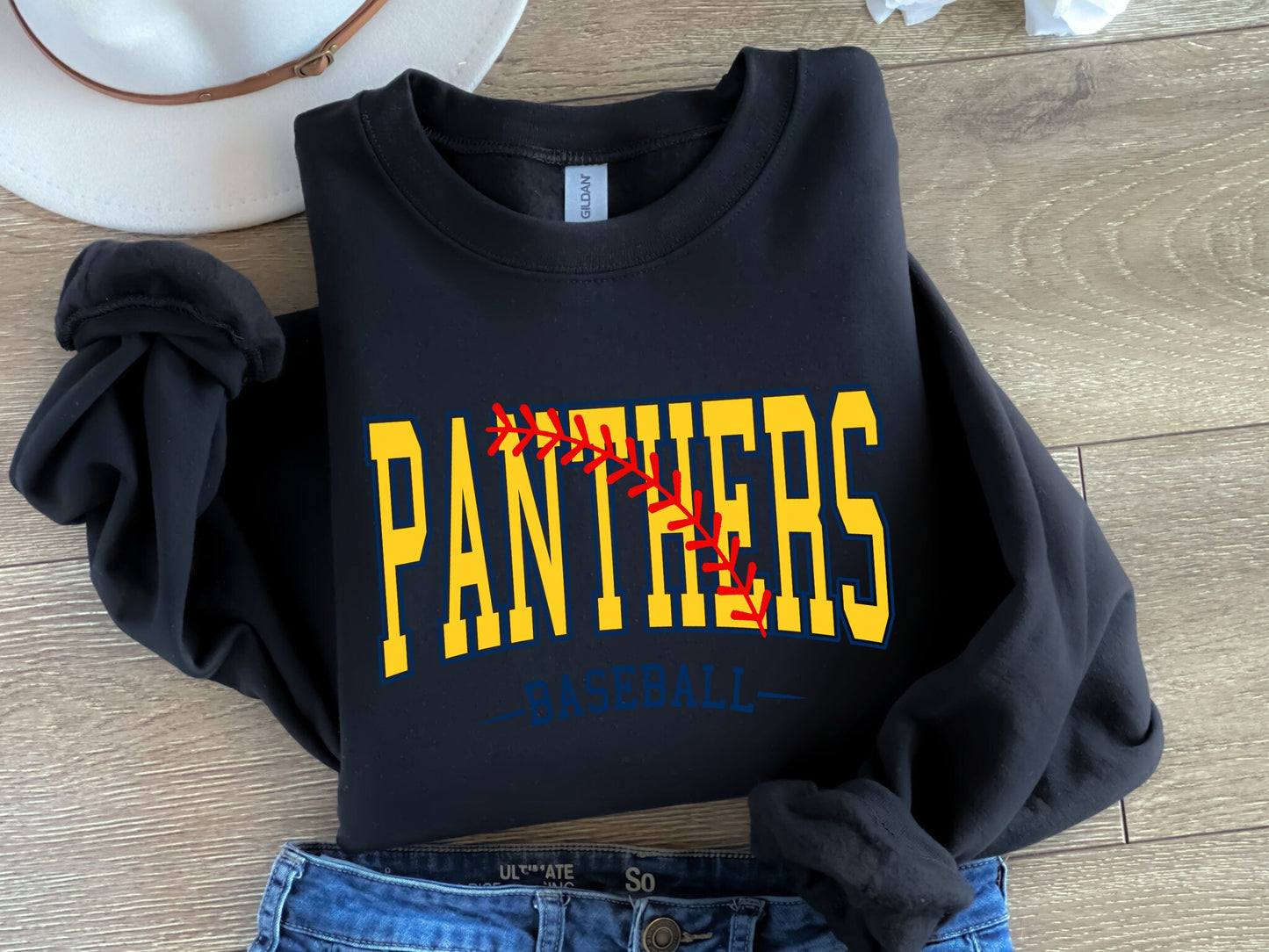 Panthers Baseball-Yellow & Navy-Digital Design