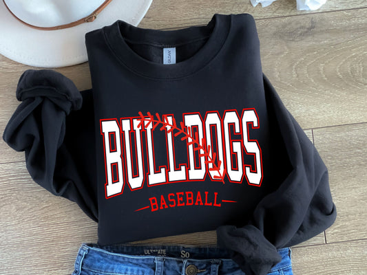 Bulldogs Baseball-Red & White-Digital Design