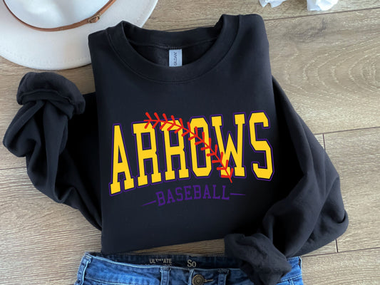 Arrows Baseball-yellow & purple-Digital Design