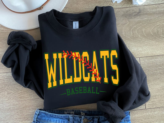 Wildcats Baseball-Green & yellow-Digital Design