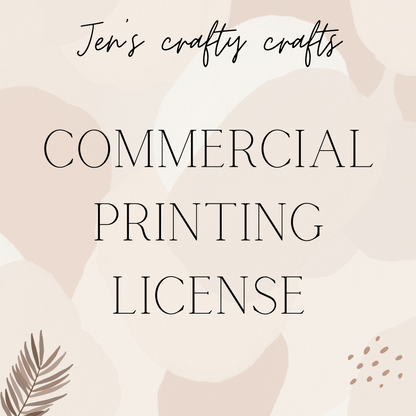 Jen's Crafty Crafts Commercial Printing License