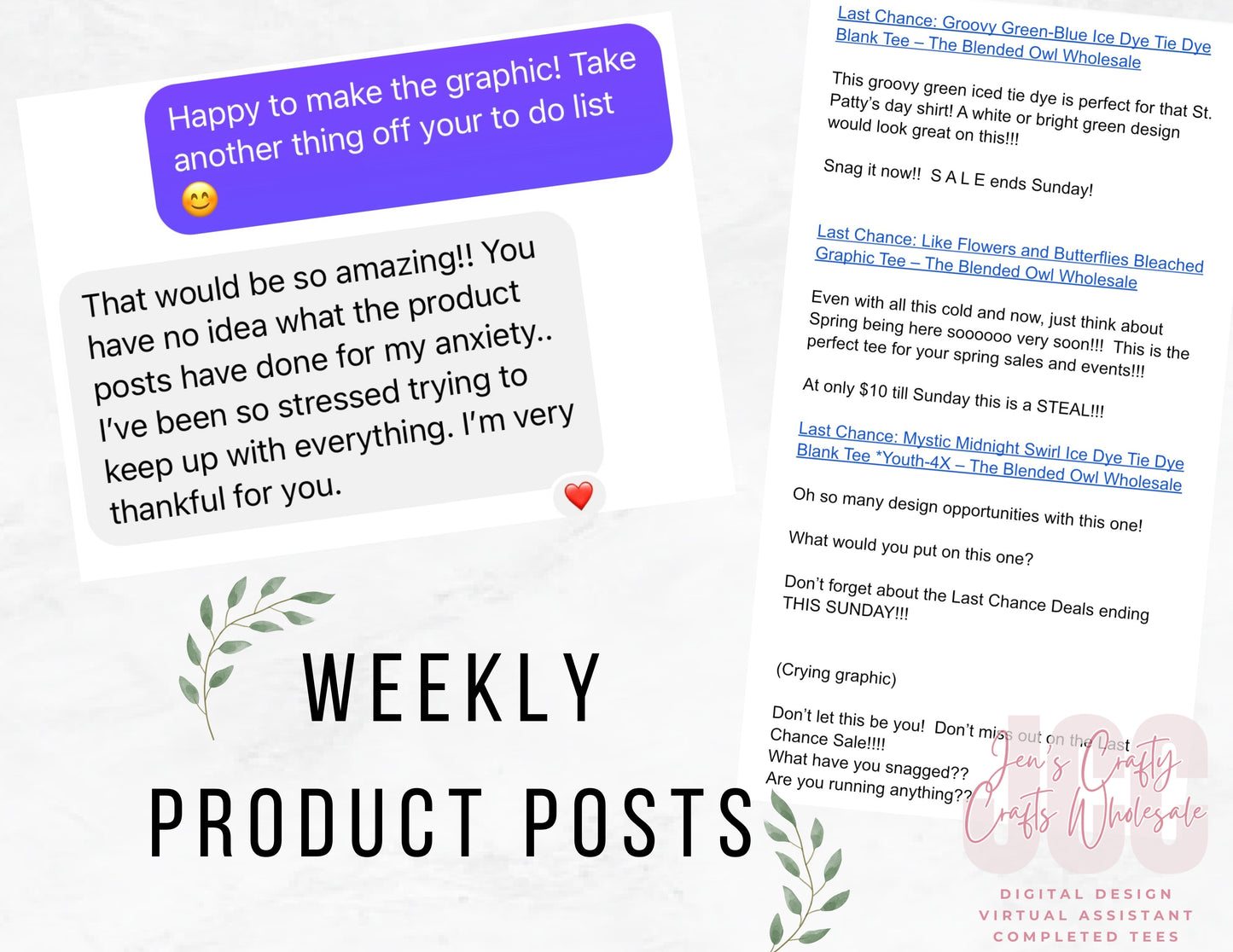 Weekly Product Posts