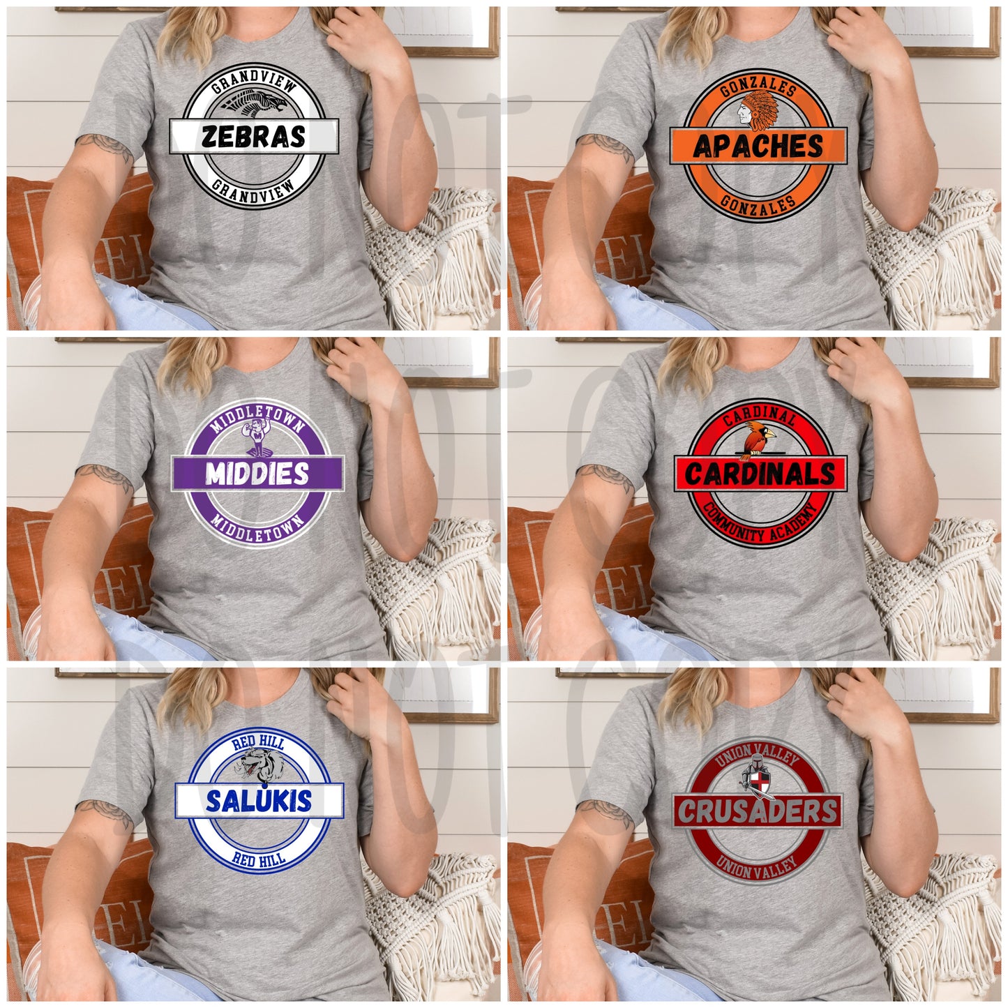 Custom Mascot Digital Design (Circle with mascot picture)