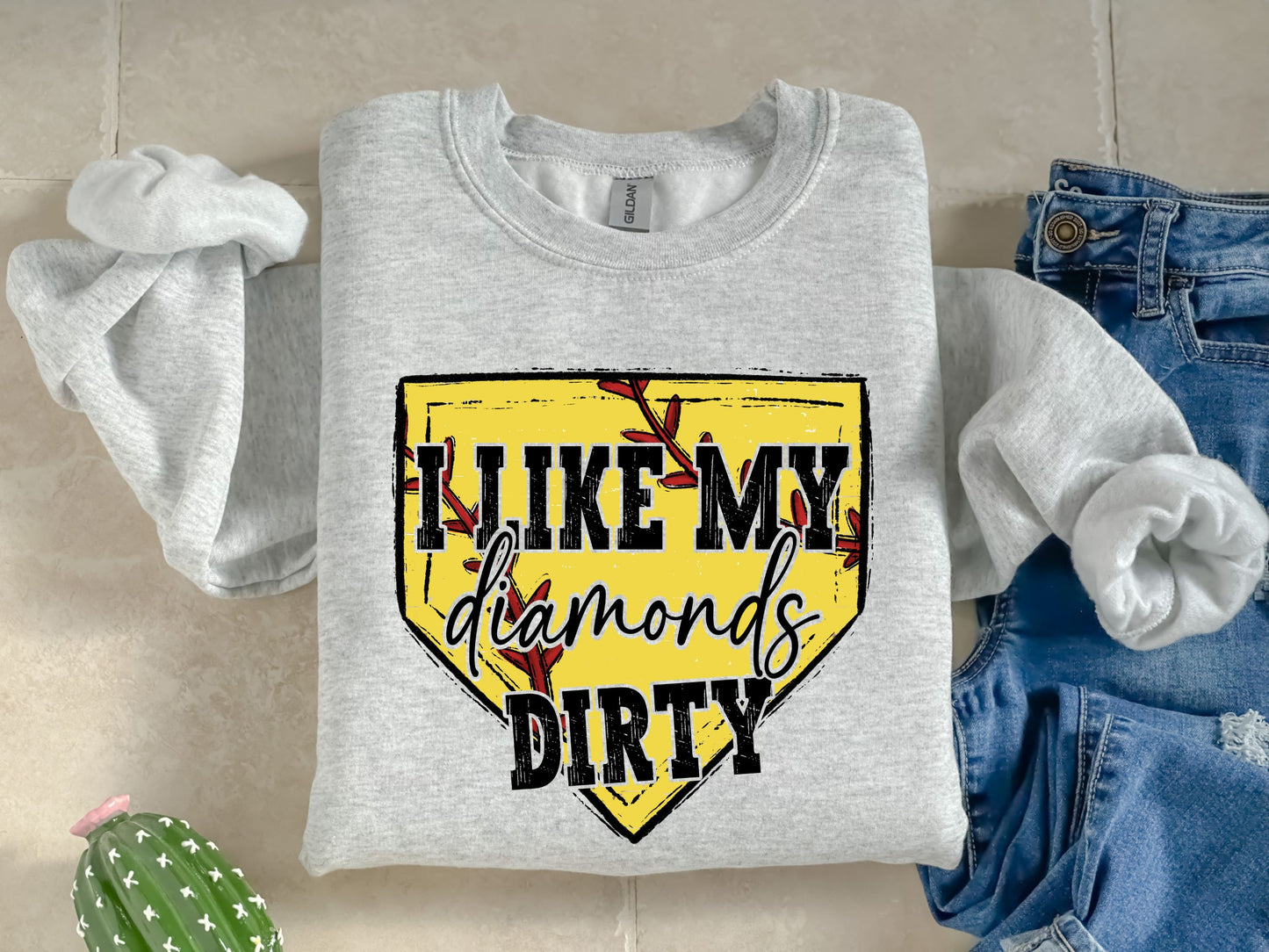 I like my diamonds dirty-Softball-Digital Design