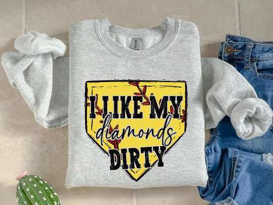 I like my diamonds dirty-Softball-Digital Design