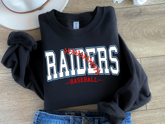 Raiders Baseball-Columbia Blue & Red-Digital Design