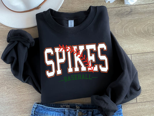 Spikes Baseball-White & Orange-Digital Design