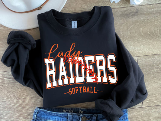 Lady Rebels Softball-White & Orange-Digital Design