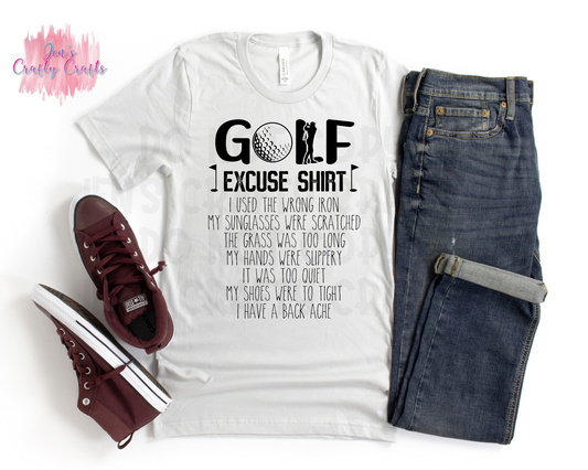 Golf Excuses Completed Tee